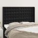 Tête de lit avec oreilles Noir 147x16x118/128 cm Similicuir - Photo n°1