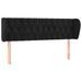 Tête de lit avec oreilles Noir 147x23x78/88 cm Velours - Photo n°1