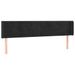 Tête de lit avec oreilles Noir 183x16x78/88 cm Velours - Photo n°1
