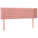 Tête de lit avec oreilles Rose 147x16x78/88 cm Velours - Photo n°1