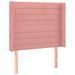 Tête de lit avec oreilles Rose 93x16x118/128 cm Velours - Photo n°1