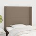 Tête de lit avec oreilles Taupe 103x16x118/128 cm Tissu - Photo n°1