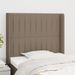 Tête de lit avec oreilles Taupe 103x16x118/128 cm Tissu - Photo n°1