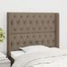 Tête de lit avec oreilles Taupe 103x16x118/128 cm Tissu - Photo n°1