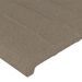 Tête de lit avec oreilles Taupe 103x23x118/128 cm Tissu - Photo n°5