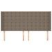 Tête de lit avec oreilles Taupe 203x16x118/128 cm Tissu - Photo n°3