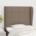 Tête de lit avec oreilles Taupe 83x23x118/128 cm Tissu - Photo n°1