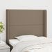 Tête de lit avec oreilles Taupe 93x16x118/128 cm Tissu - Photo n°1