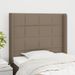 Tête de lit avec oreilles Taupe 93x16x118/128 cm Tissu - Photo n°1