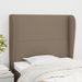 Tête de lit avec oreilles Taupe 93x23x118/128 cm Tissu - Photo n°1