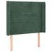 Tête de lit avec oreilles Vert foncé 83x16x118/128 cm Velours - Photo n°2