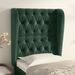 Tête de lit avec oreilles Vert foncé 83x23x118/128 cm Velours - Photo n°1