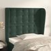 Tête de lit avec oreilles Vert foncé 83x23x118/128 cm Velours - Photo n°1