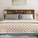 Tête de lit avec rangement Chêne fumé 200x19x103,5 cm - Photo n°5
