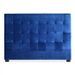 Tête de lit capitonnée velours bleu Luxa 160 cm - Photo n°1