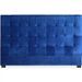 Tête de lit capitonnée velours bleu Luxa 180 cm - Photo n°1