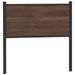 Tête de lit chêne marron 75 cm bois d'ingénierie et acier - Photo n°1