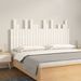 Tête de lit murale Blanc 146,5x3x80 cm Bois massif de pin - Photo n°1