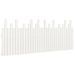 Tête de lit murale Blanc 204x3x80 cm Bois massif de pin - Photo n°1
