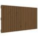 Tête de lit murale Marron miel 127,5x3x60 cm Bois massif de pin - Photo n°1