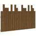 Tête de lit murale Marron miel 127,5x3x80 cm Bois massif de pin - Photo n°1