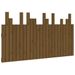 Tête de lit murale Marron miel 146,5x3x80 cm Bois massif de pin - Photo n°1