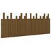 Tête de lit murale Marron miel 204x3x80 cm Bois massif de pin - Photo n°1