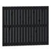 Tête de lit murale Noir 108x3x90 cm Bois massif de pin - Photo n°1