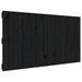 Tête de lit murale Noir 127,5x3x60 cm Bois massif de pin - Photo n°1