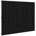 Tête de lit murale Noir 140x3x110 cm Bois massif de pin - Photo n°1