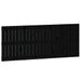 Tête de lit murale Noir 147x3x60 cm Bois massif de pin - Photo n°1
