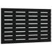 Tête de lit murale Noir 96x3x63 cm Bois massif de pin - Photo n°1