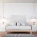 Tête de lit provençale bois sculpté peint blanc Flaria 140 - Photo n°2