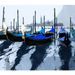 Tête de lit Tissu Gondoles à Venise Bleue - Photo n°4