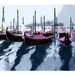 Tête de lit Tissu Gondoles à Venise Rose - Photo n°4