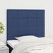 Têtes de lit 2 pcs Bleu 90x5x78/88 cm Tissu - Photo n°1