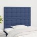 Têtes de lit 2 pcs Bleu 90x5x78/88 cm Tissu - Photo n°1