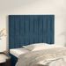 Têtes de lit 2 pcs Bleu foncé 100x5x78/88 cm Velours - Photo n°1