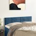Têtes de lit 2 pcs Bleu foncé 72x5x78/88 cm Velours - Photo n°1