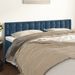 Têtes de lit 2 pcs Bleu foncé 80x5x78/88 cm Velours - Photo n°1