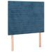 Têtes de lit 2 pcs Bleu foncé 90x5x78/88 cm Velours - Photo n°1