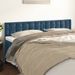 Têtes de lit 2 pcs Bleu foncé 90x5x78/88 cm Velours - Photo n°1