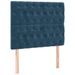 Têtes de lit 2 pcs Bleu foncé 90x7x78/88 cm Velours - Photo n°2