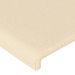 Têtes de lit 2 pcs Crème 100x5x78/88 cm Tissu - Photo n°4