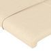 Têtes de lit 2 pcs Crème 100x5x78/88 cm Tissu - Photo n°4