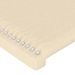 Têtes de lit 2 pcs Crème 100x5x78/88 cm Tissu - Photo n°4