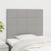 Têtes de lit 2 pcs Gris clair 100x5x78/88 cm Tissu - Photo n°1