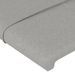 Têtes de lit 2 pcs Gris clair 100x5x78/88 cm Tissu - Photo n°4