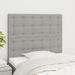 Têtes de lit 2 pcs Gris clair 100x5x78/88 cm Tissu - Photo n°1