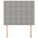 Têtes de lit 2 pcs Gris clair 100x5x78/88 cm Tissu - Photo n°3